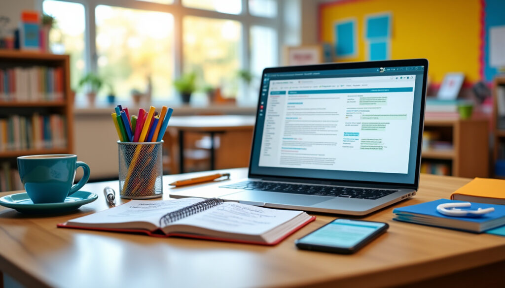 educartable enseignant : un cahier de textes numérique pour faciliter la communication entre l'école et les familles, suivi des devoirs et organisation pédagogique simplifiés.